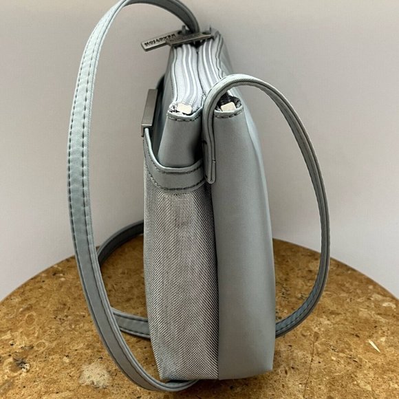 Kenneth Cole Reaction Women's Gray Inner Pocket Crossbody Strap Shoulder Bag - Picture 3 of 13